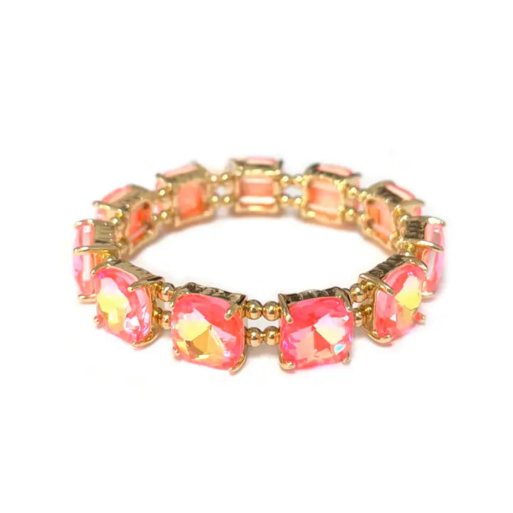Cushion Cut Crystal Sparkle Bracelet