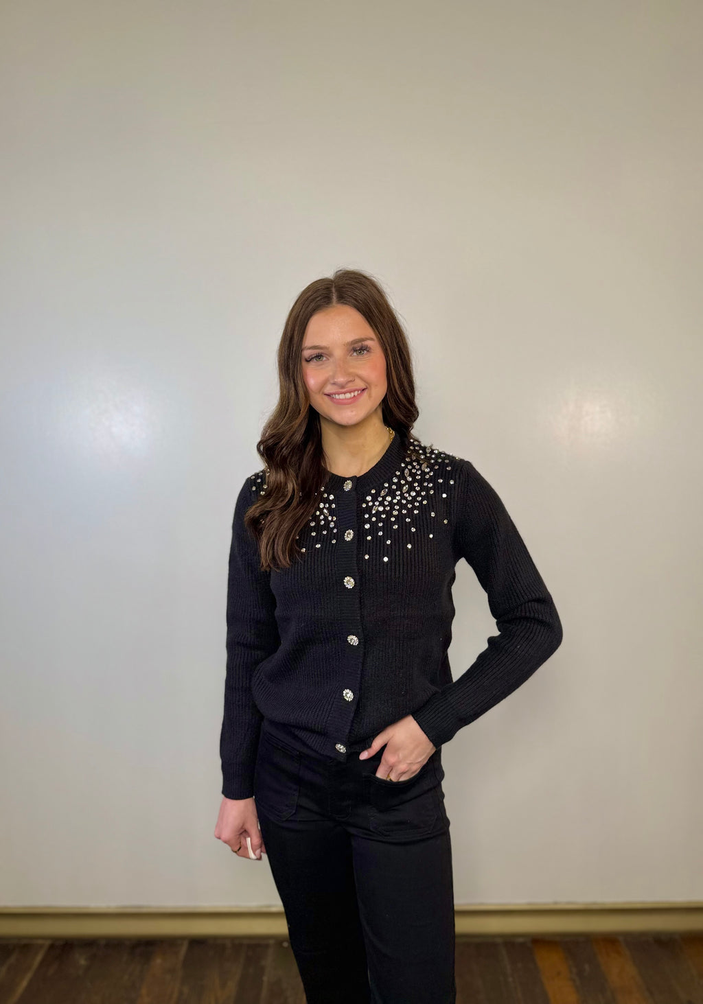 Ella Rhinestone Cardigan