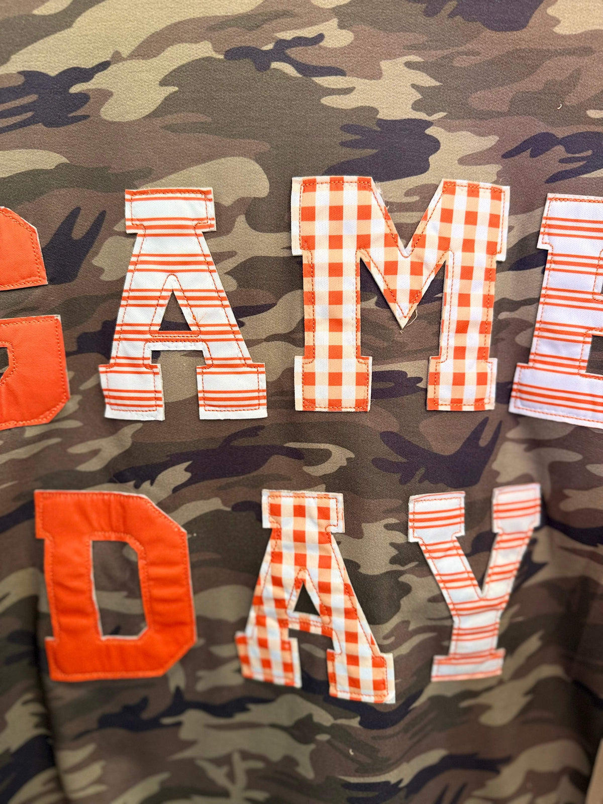 Game Day Washed Camo Top