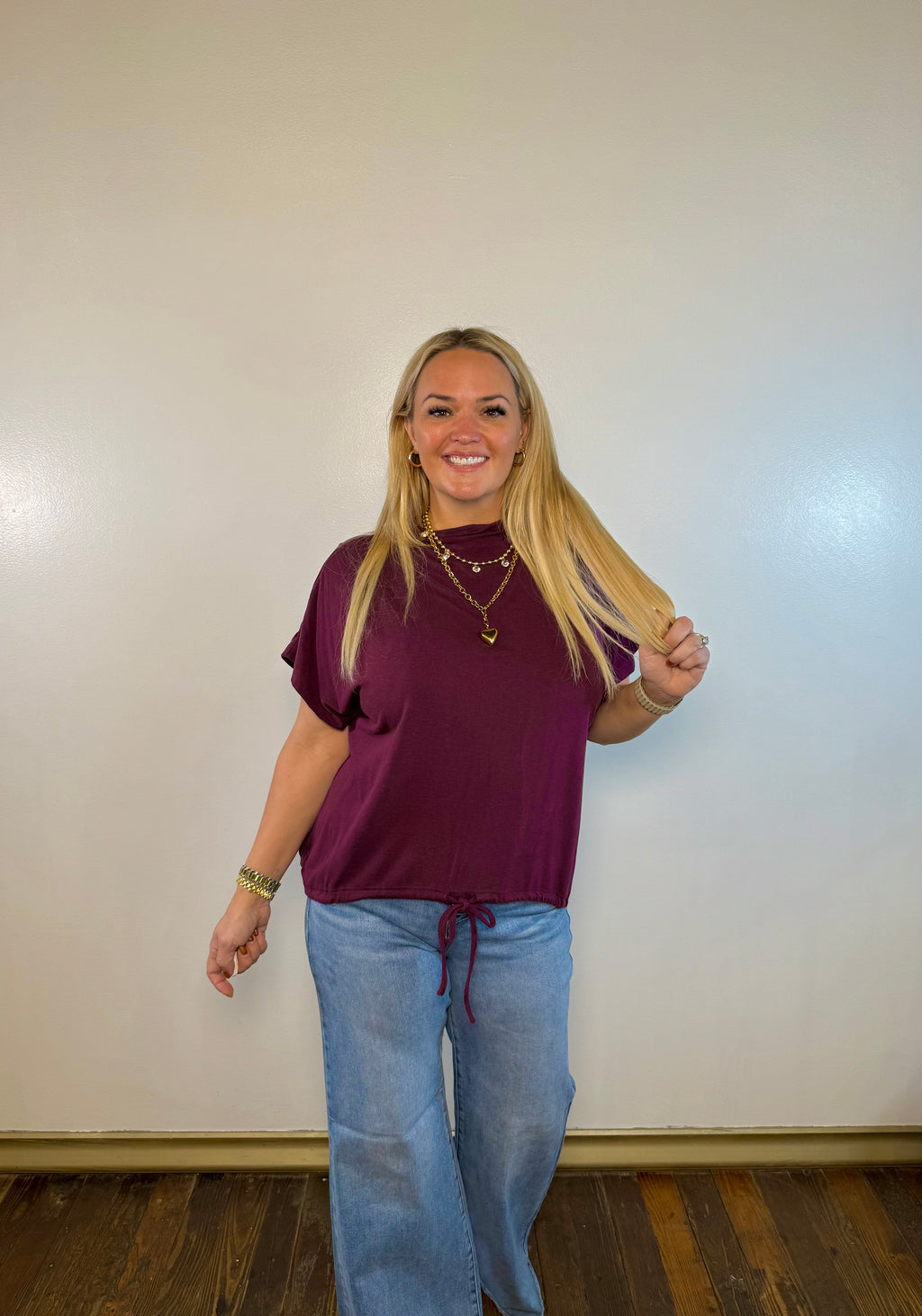 High Rise Wide Front Yoke Detailed Jeans | Risen Jeans | PLUS SIZE AVAILABLE