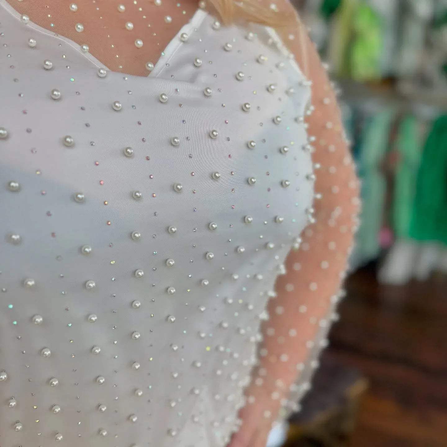 Beau Bead & Pearl Embellished Long Sleeve Top | PLUS SIZE AVAILABLE