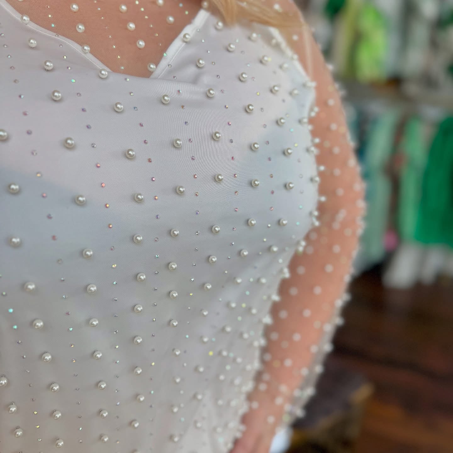 Beau Bead & Pearl Embellished Long Sleeve Top | PLUS SIZE AVAILABLE