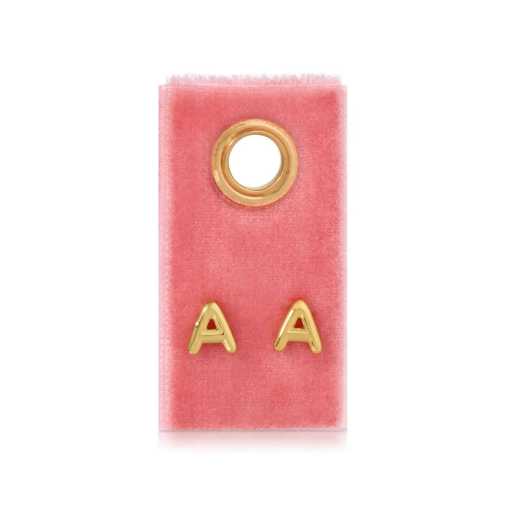 Gold Initial Stud Earrings
