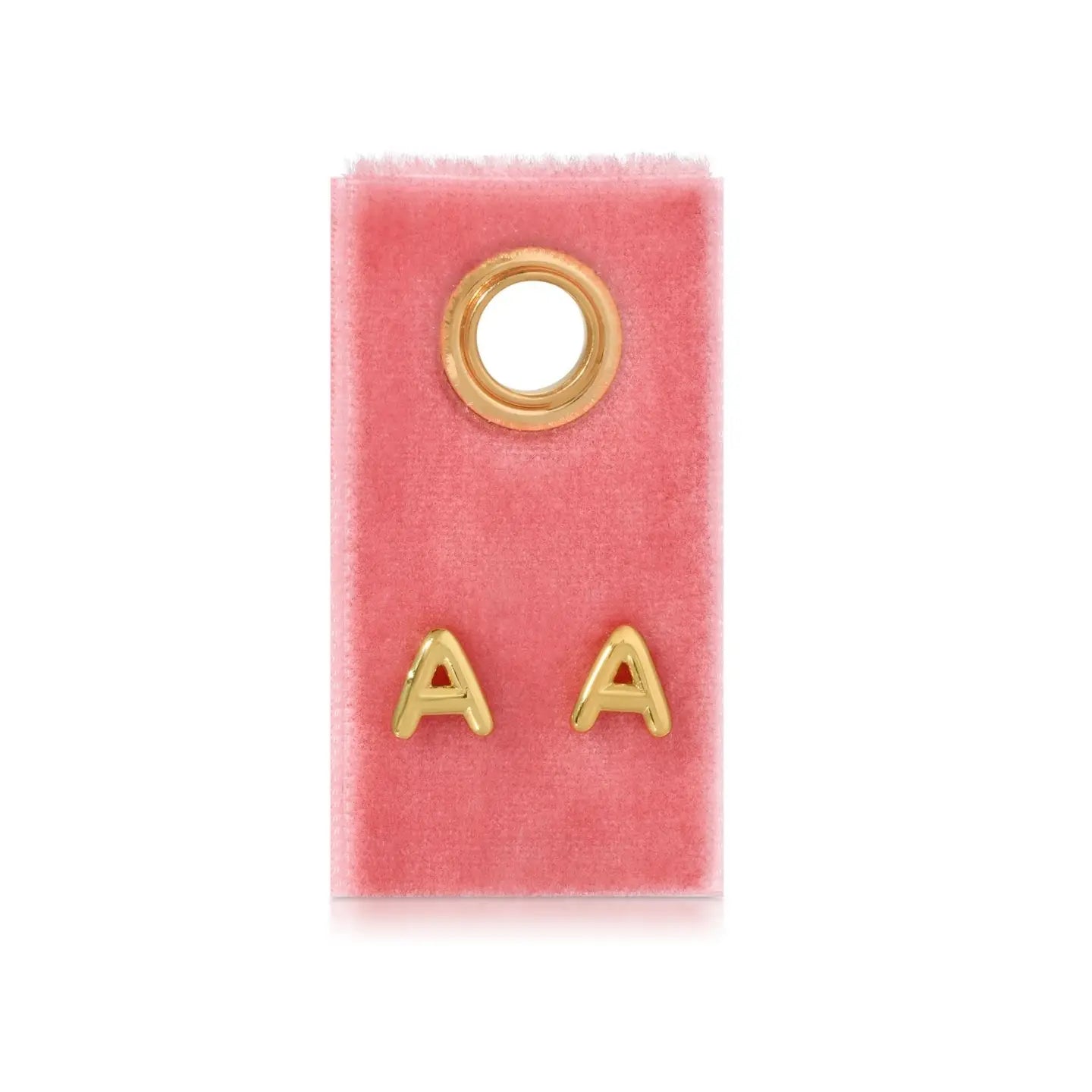 Gold Initial Stud Earrings