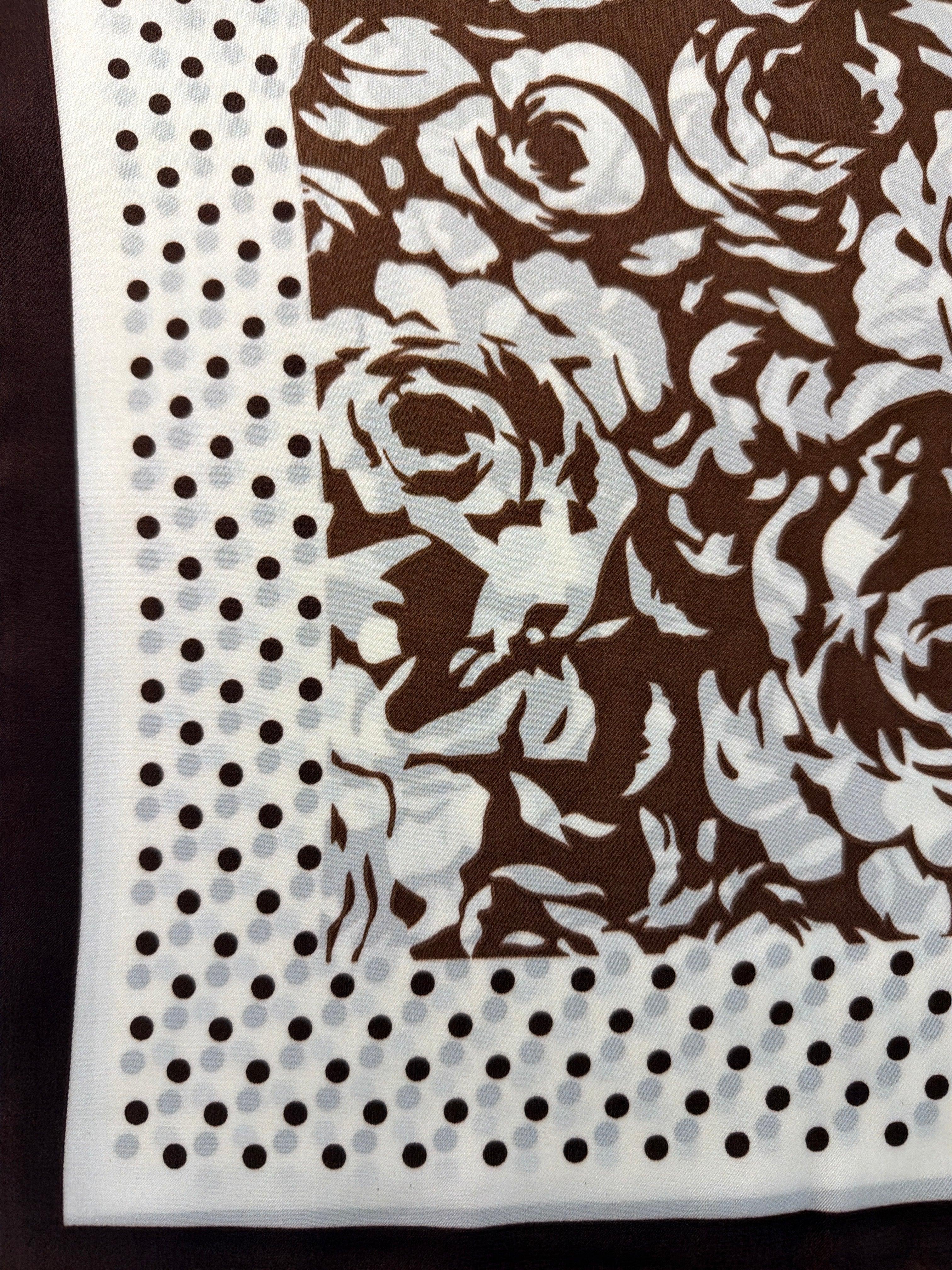 Flower Printed Square Scarf