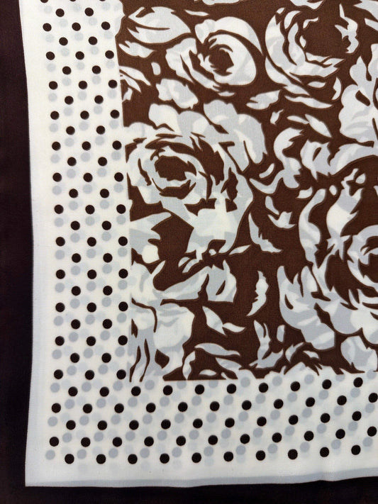 Flower Printed Square Scarf