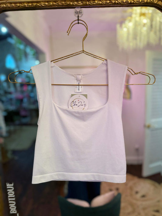 Kourtney Clean Line Square Neck Tank Top - O/S