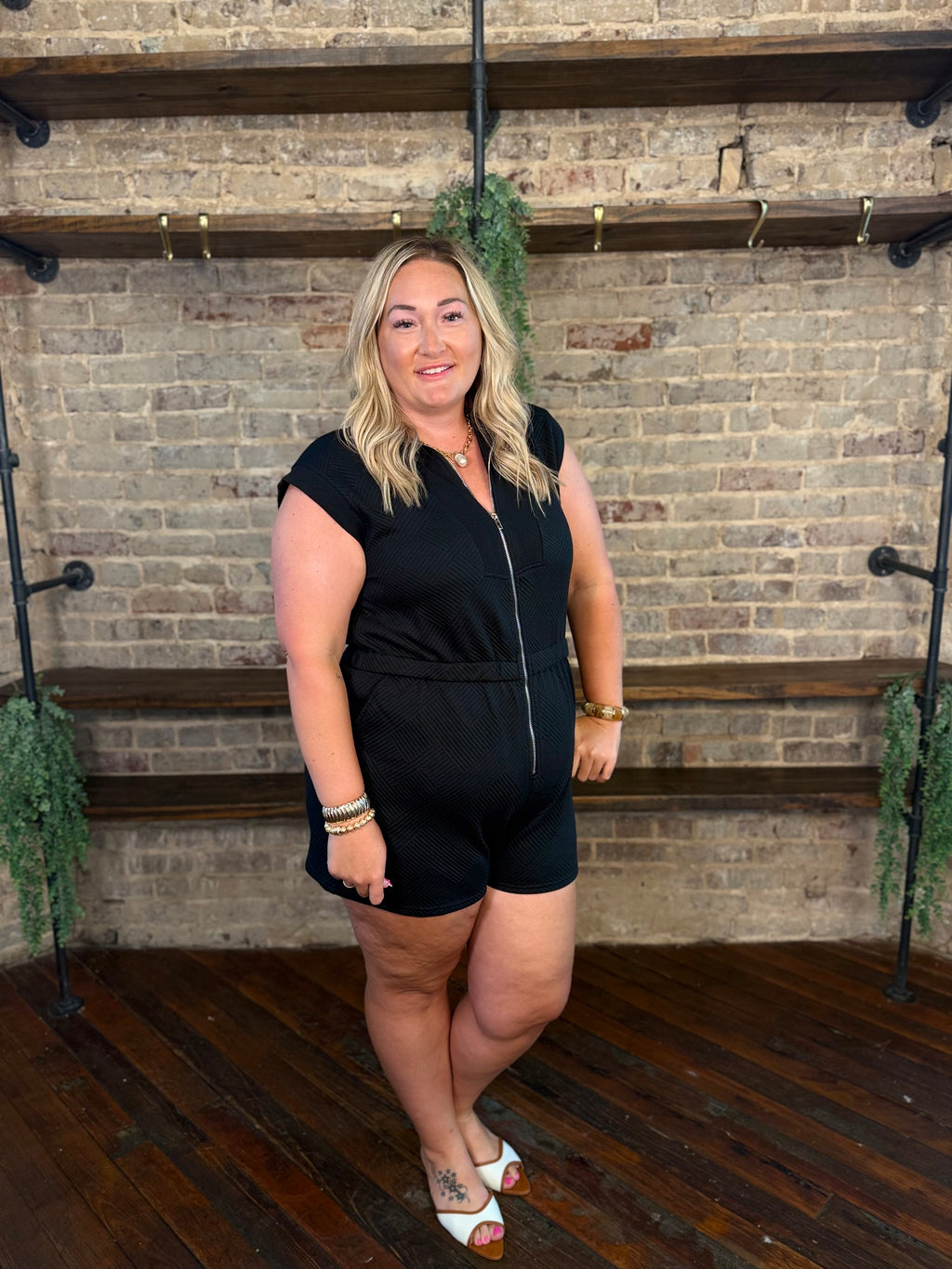 Stevie Zip-Up Romper | PLUS SIZE AVAILABLE