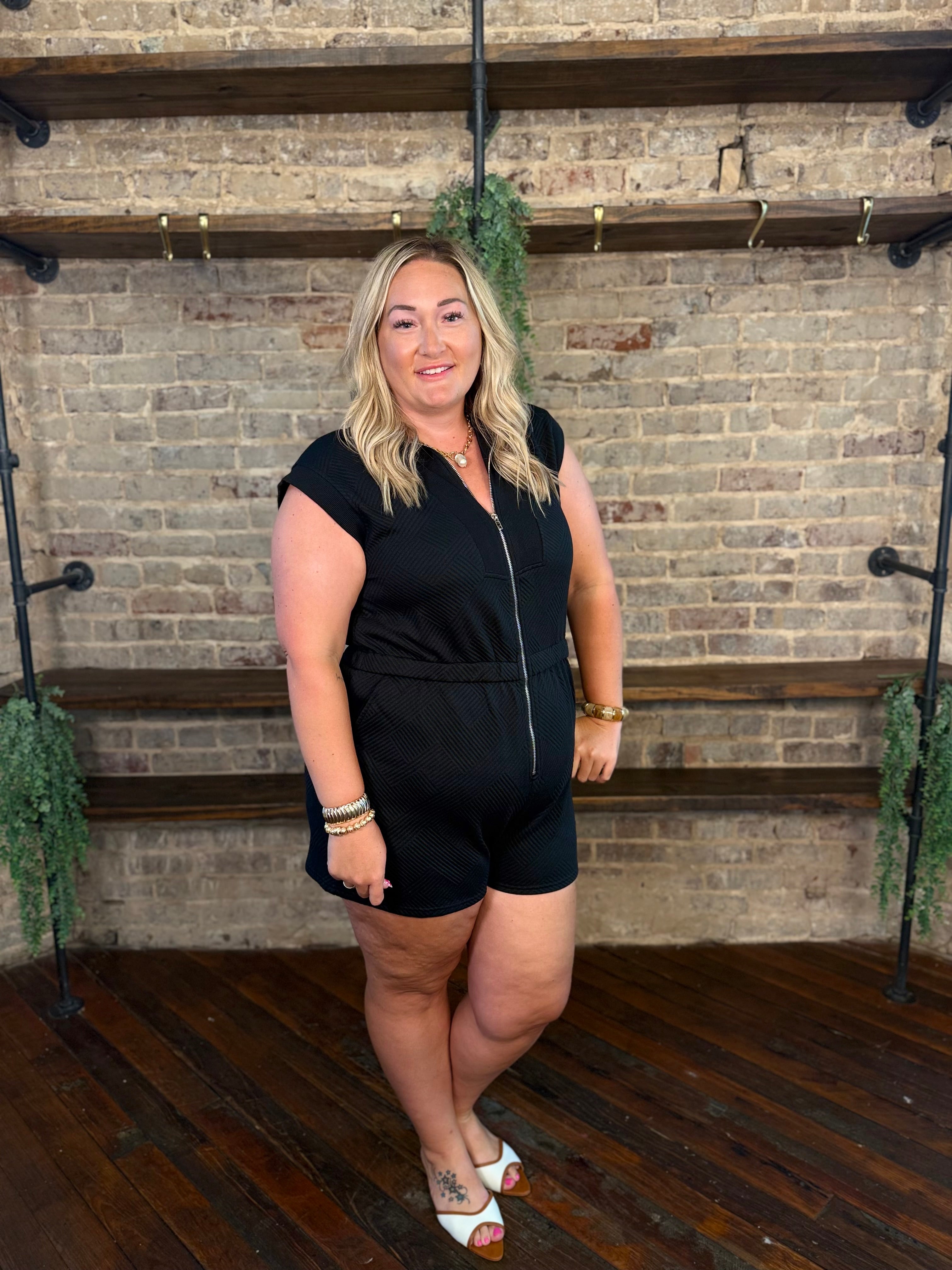 Stevie Zip-Up Romper | PLUS SIZE AVAILABLE