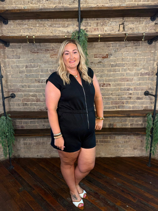 Stevie Zip-Up Romper | PLUS SIZE AVAILABLE