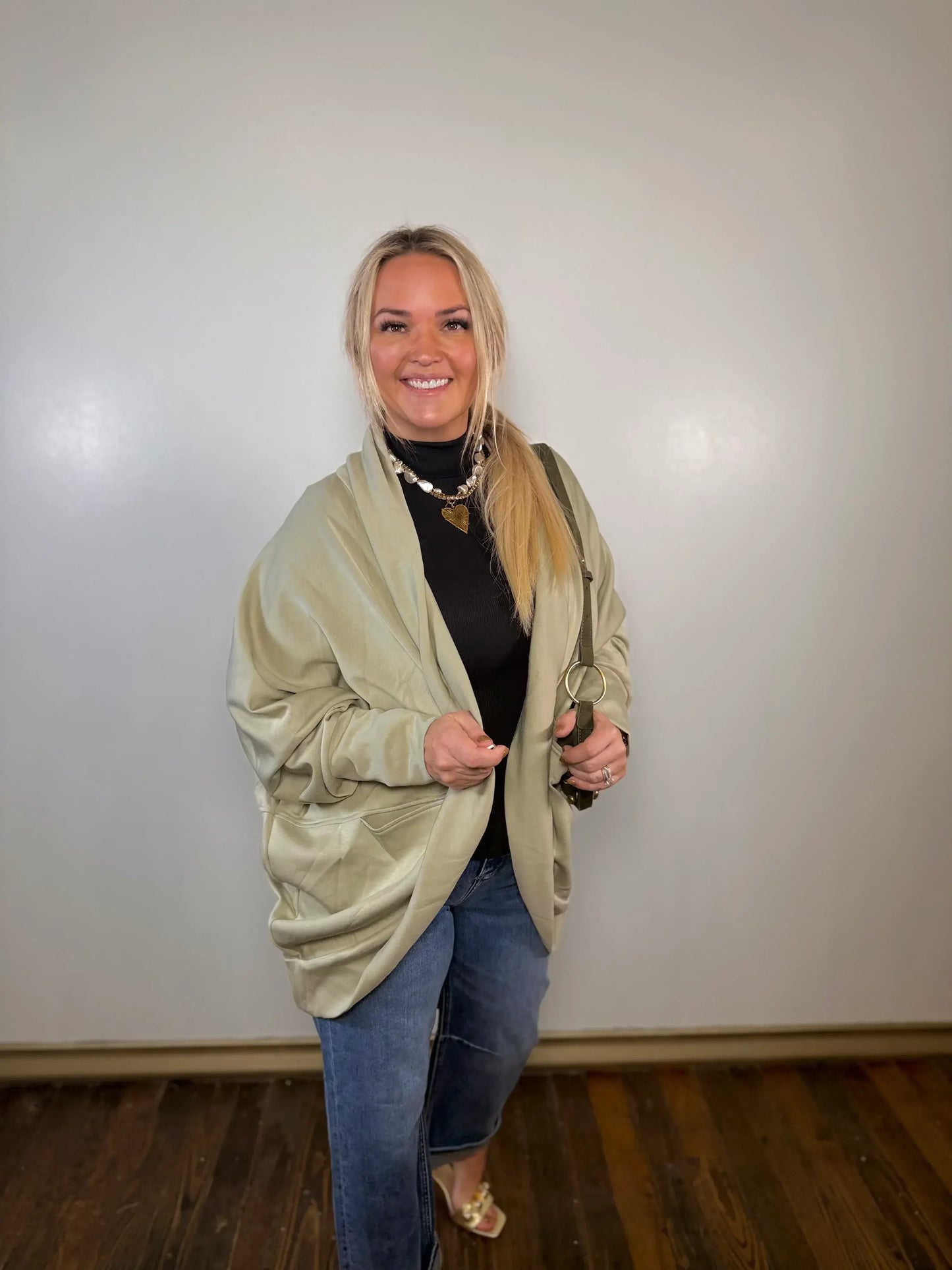 Noemie Scuba Dolman Shawl Cardigan | PLUS SIZE AVAILABLE