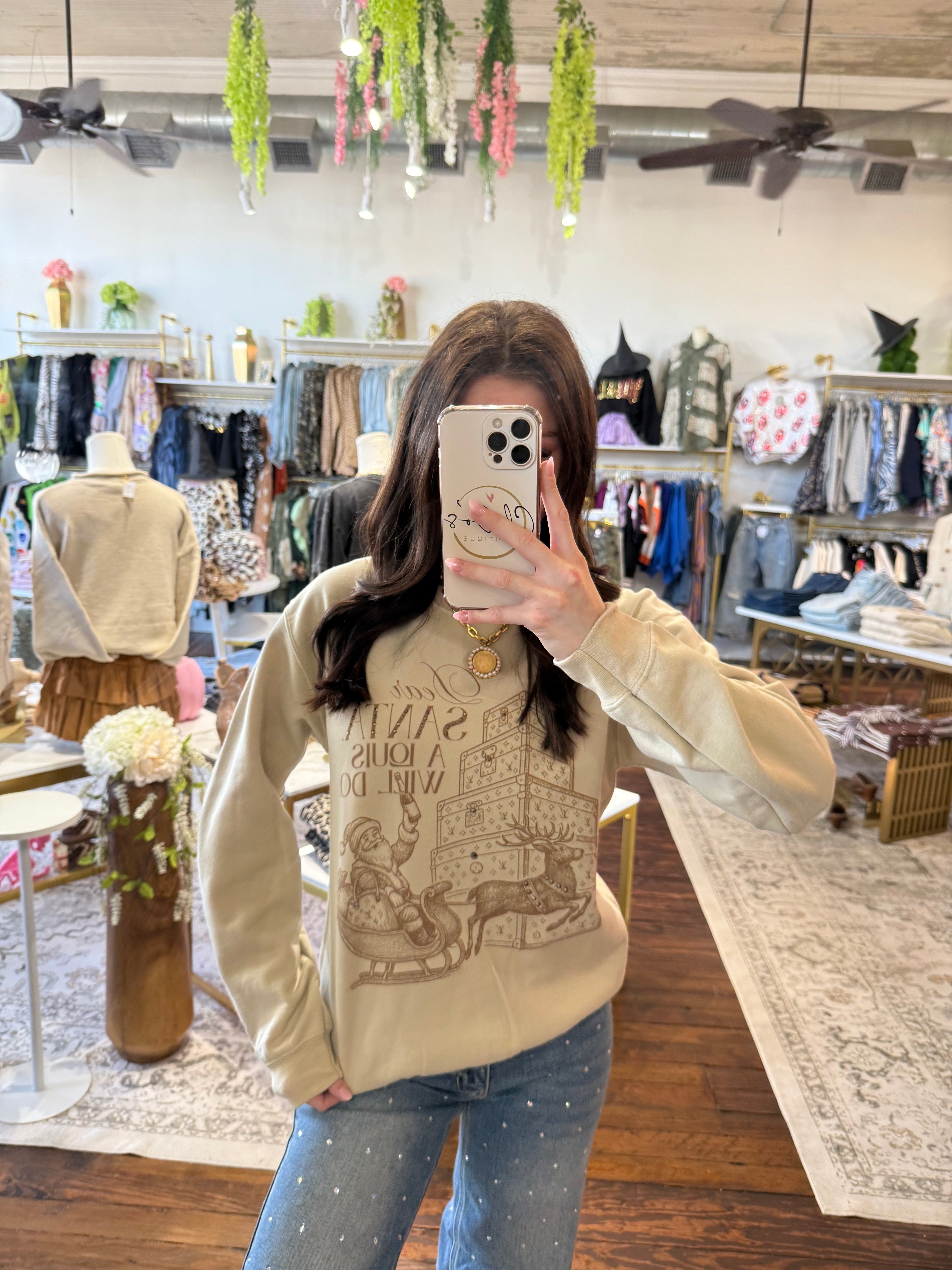 'Dear Santa. A Louis Will Do' Gildan Sweatshirt