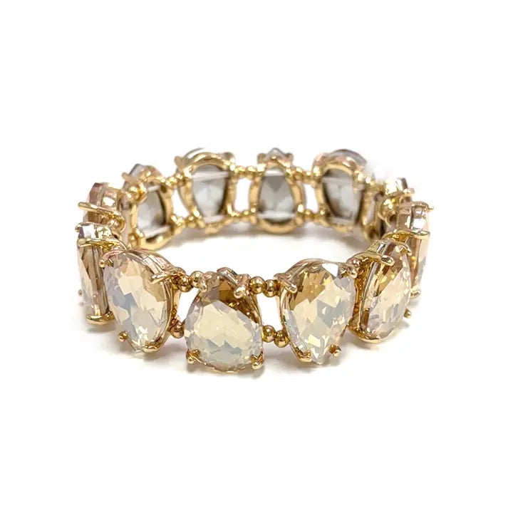 Teardrop Crystal Bead Bracelet