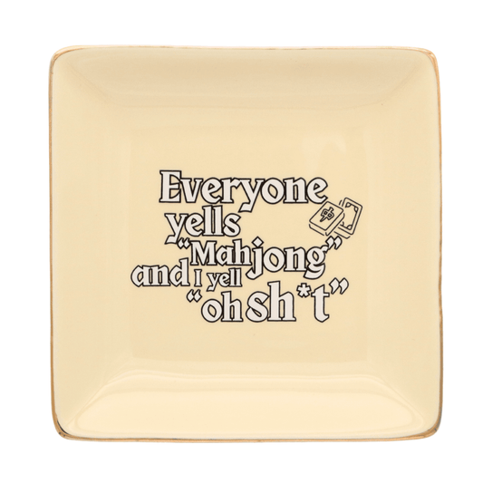 Everyone Yells Mahjong – Game Night Darlings Mahjong Square Trinket Tray