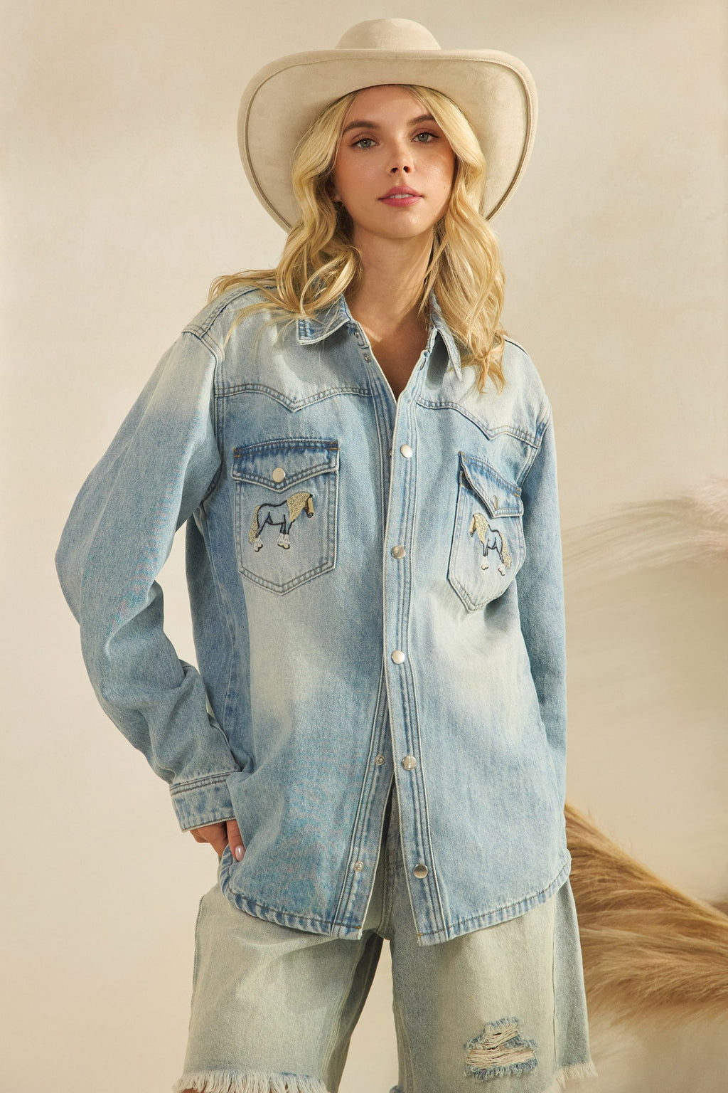 Giddy Up Horsie Denim Jacket