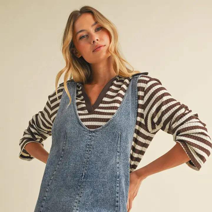 Off Duty Oversized Denim Romper