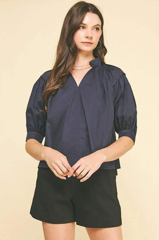 Mulberry Night Balloon Blouse
