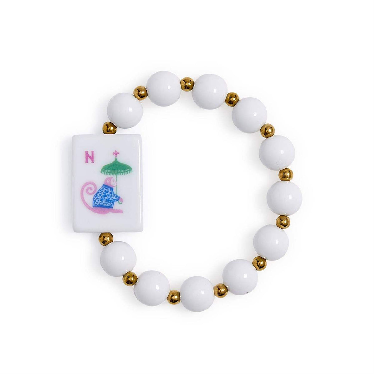 Mahjong Tile Charm Bracelet