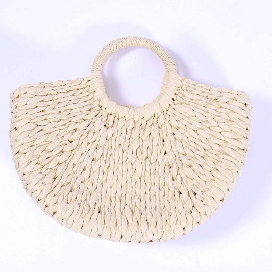 Half Moon Roxy Rafia Bag