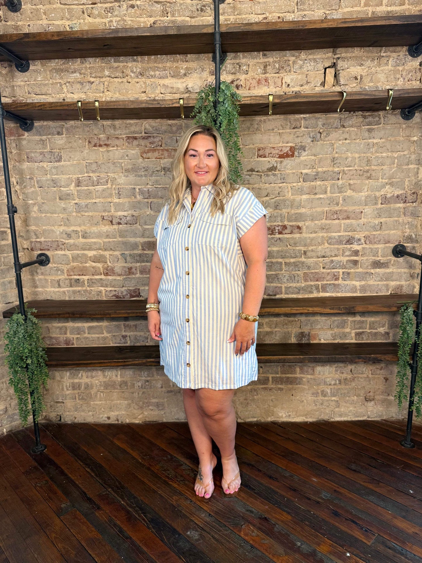 PLUS SIZE | Alysha-Kay Striped Dress