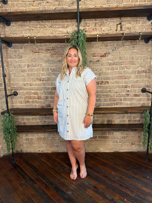PLUS SIZE | Alysha-Kay Striped Dress