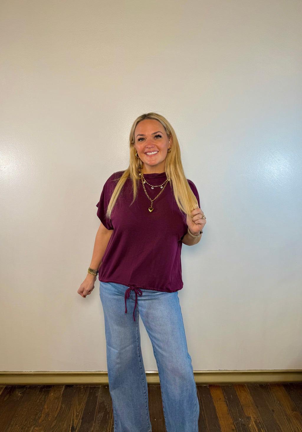 High Rise Wide Front Yoke Detailed Jeans | Risen Jeans | PLUS SIZE AVAILABLE