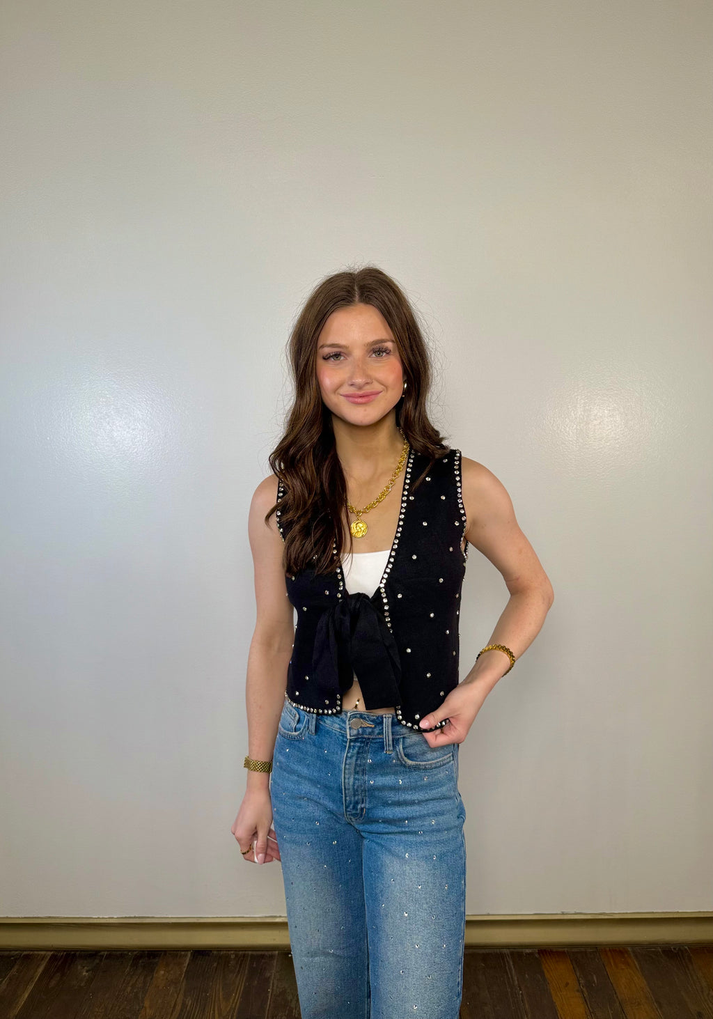 Bella Rhinestone Vest