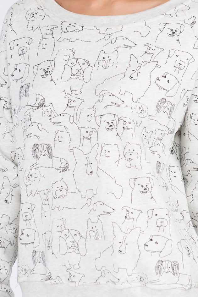 Multi Dog Fleece Sweatshirt