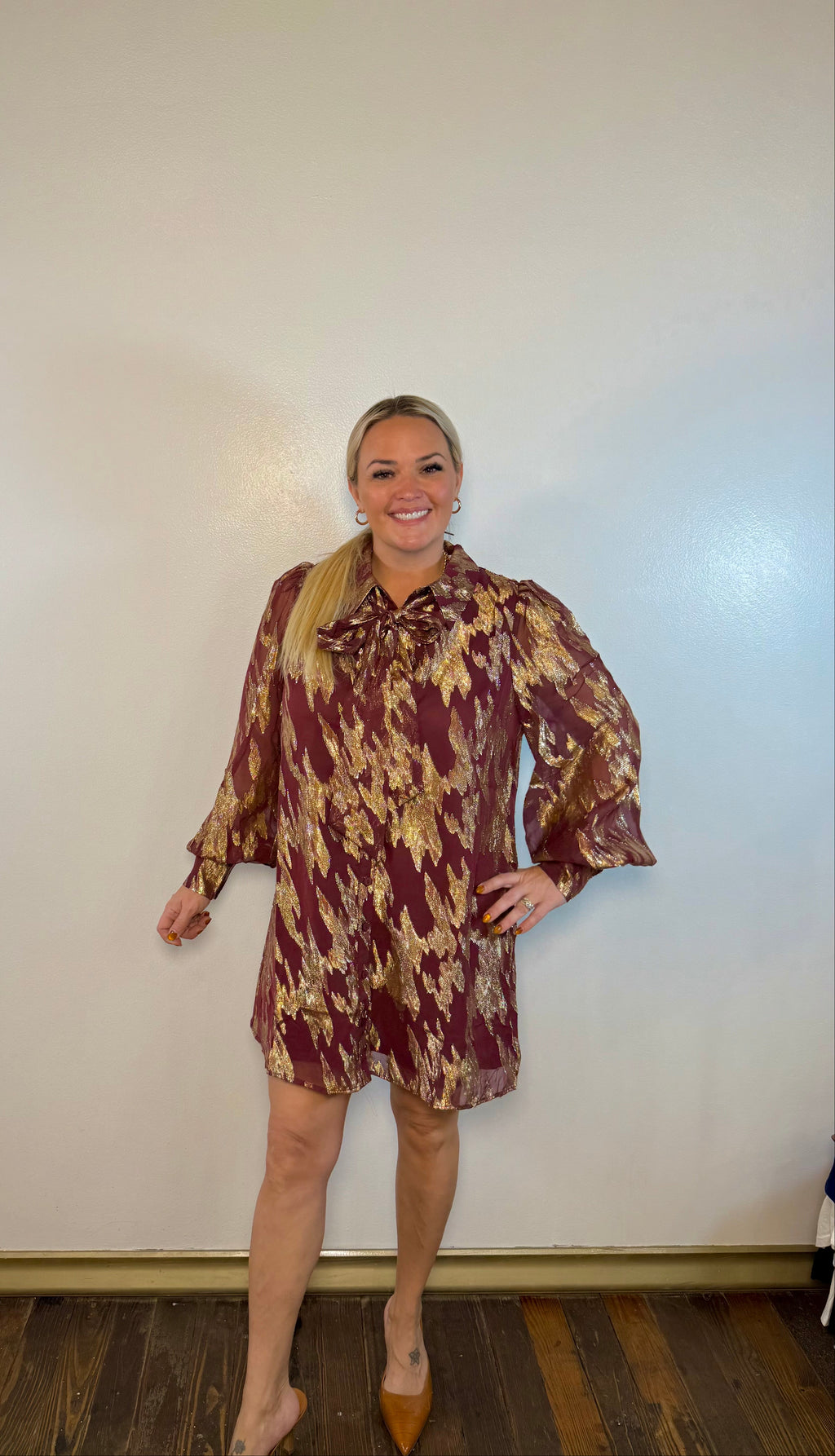 Mallory Metallic Mini Dress