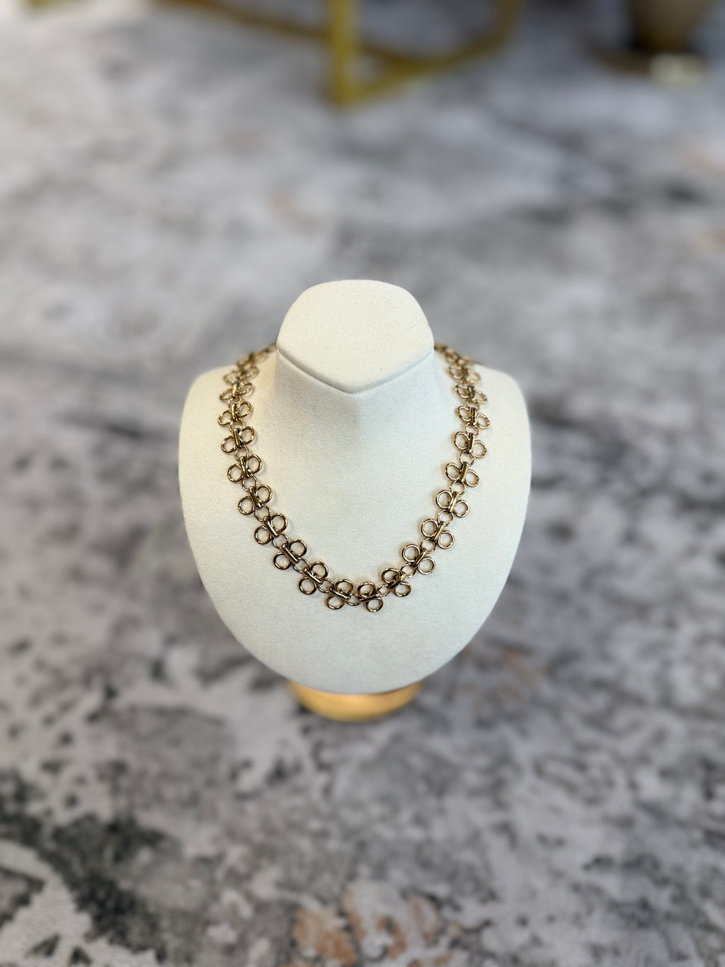 Triple Loop Gold Necklace