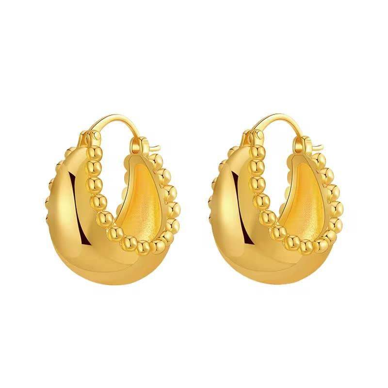 Waterproof Beaded Hoop Earring