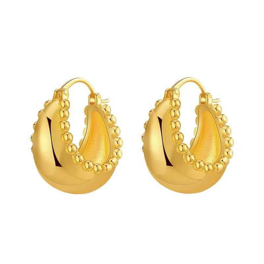 Waterproof Beaded Hoop Earring
