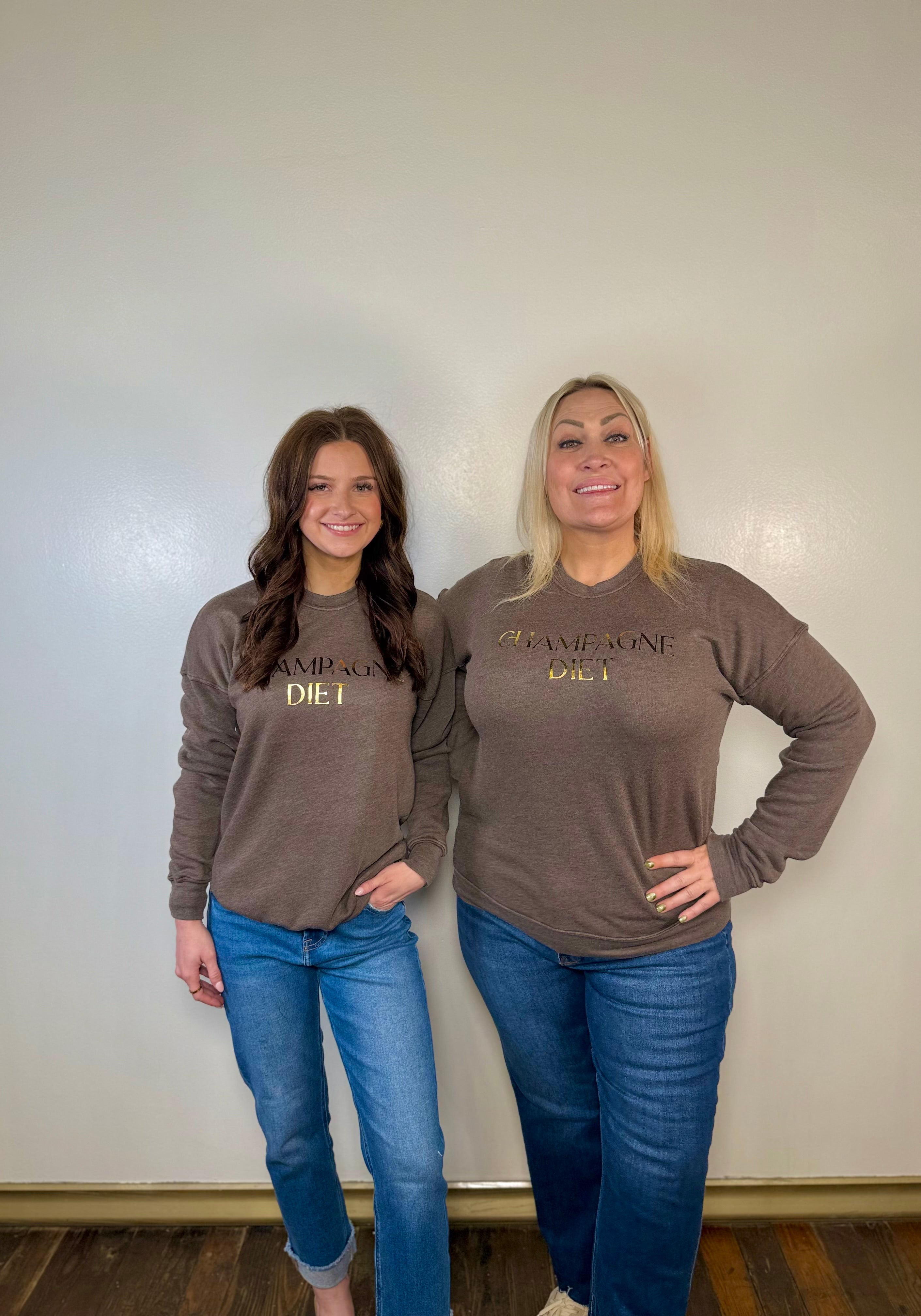 'Champagne Diet' Graphic Sweatshirt
