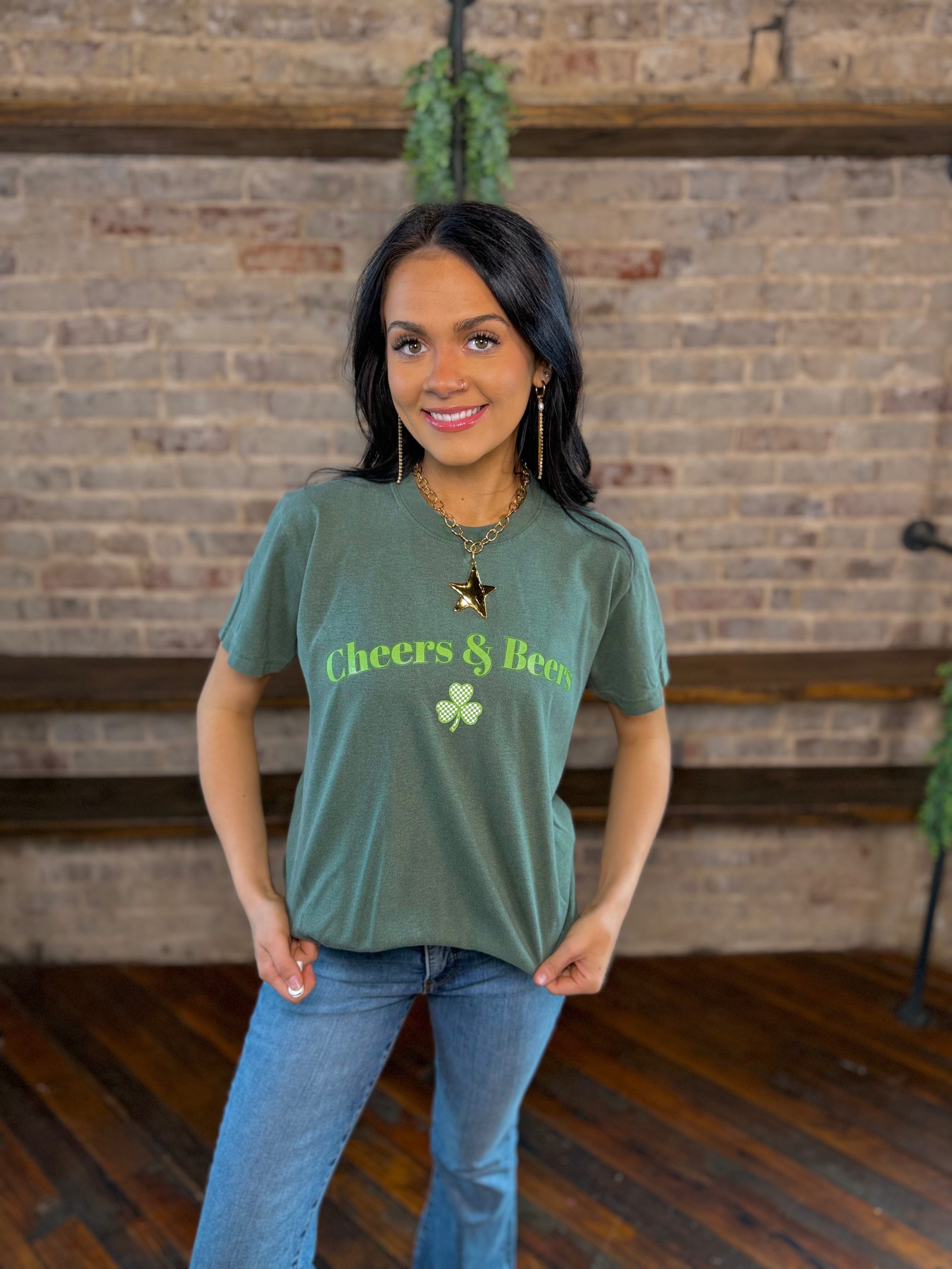 Cheers & Beers Graphic Tee | Plus Size Available