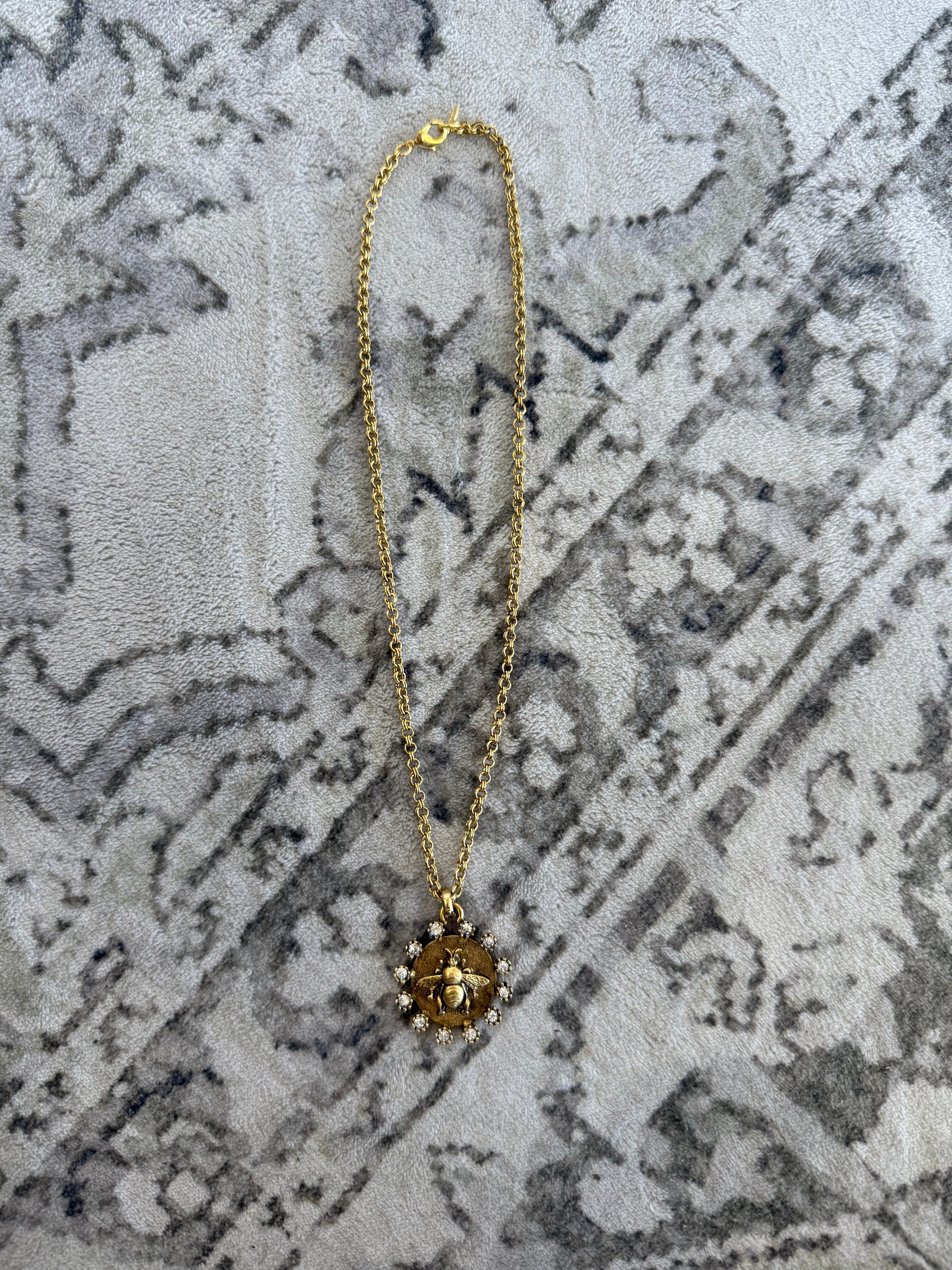 Vintage Queen Bee Pendant Necklace