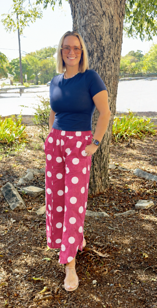 Spotted Beauty Relaxed Tulip Wide Leg Pants