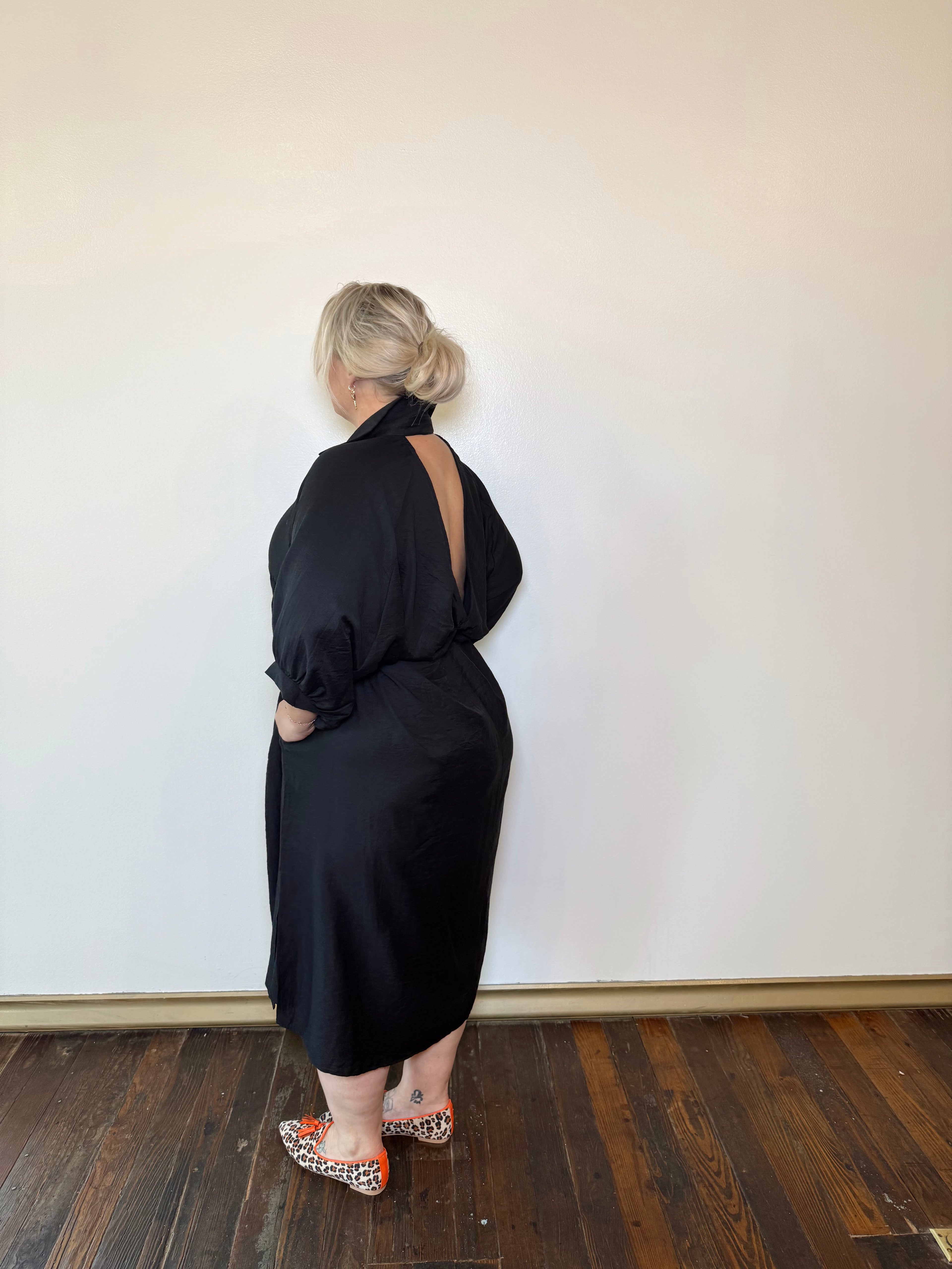 PLUS SIZE | Freya Oversized Collared Shirt Maxi Dress