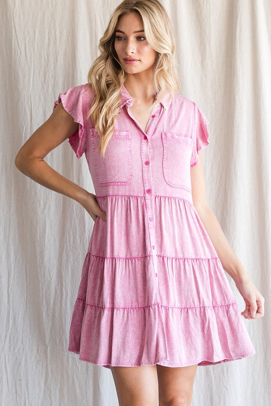 PLUS SIZE | Goldie Washed Tiered Dress