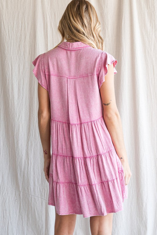 PLUS SIZE | Goldie Washed Tiered Dress