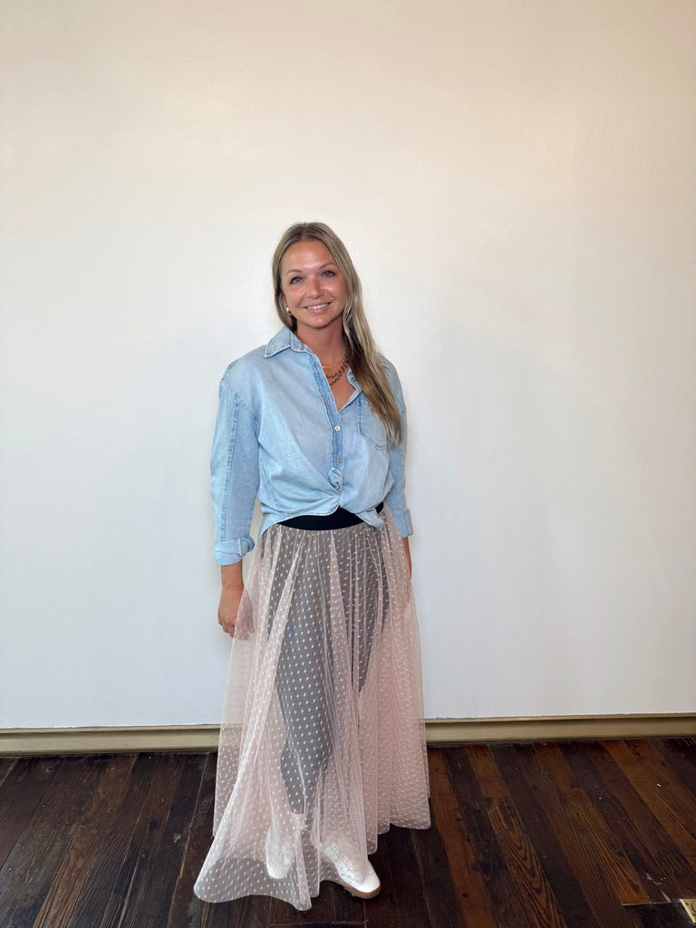 Evermore Sheer Mesh Skirt