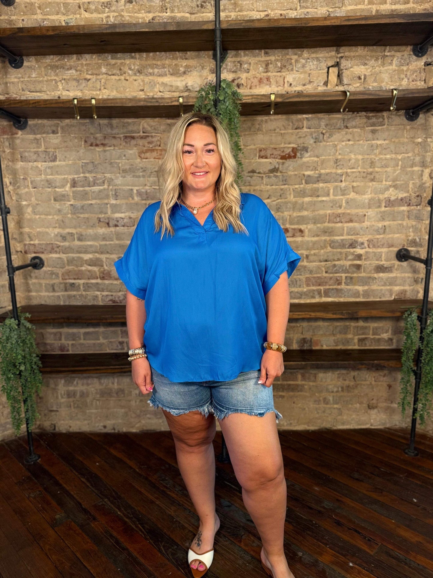 Mollie High Rise Released Denim Shorts | PLUS SIZE AVAILABLE | Risen Jeans