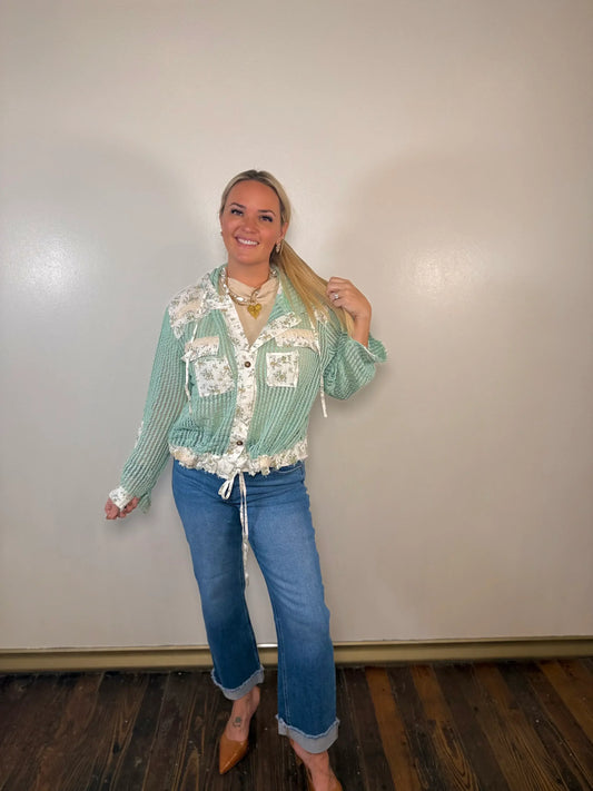 Meadow Bloom Crochet Hoodie