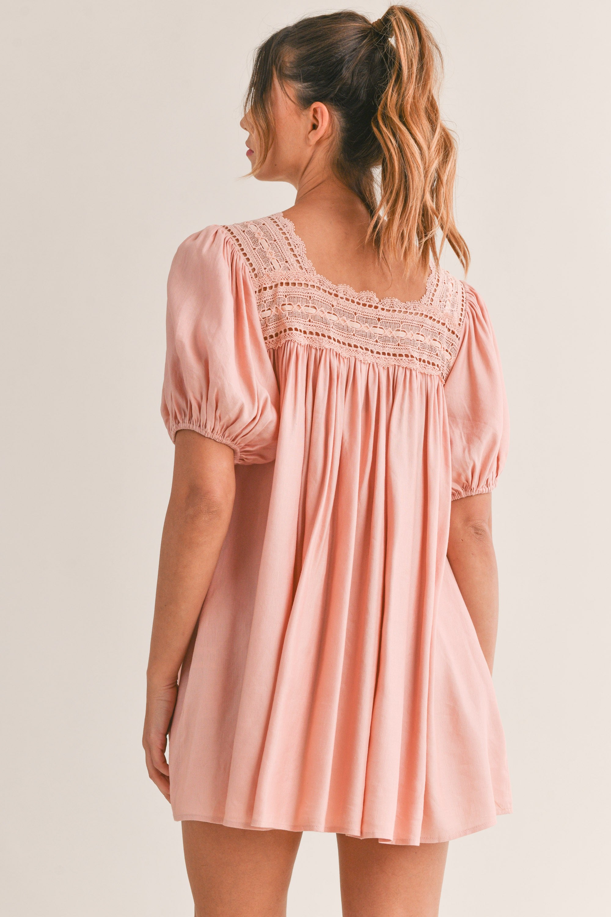 Emerie Eyelet Lace Mini Dress
