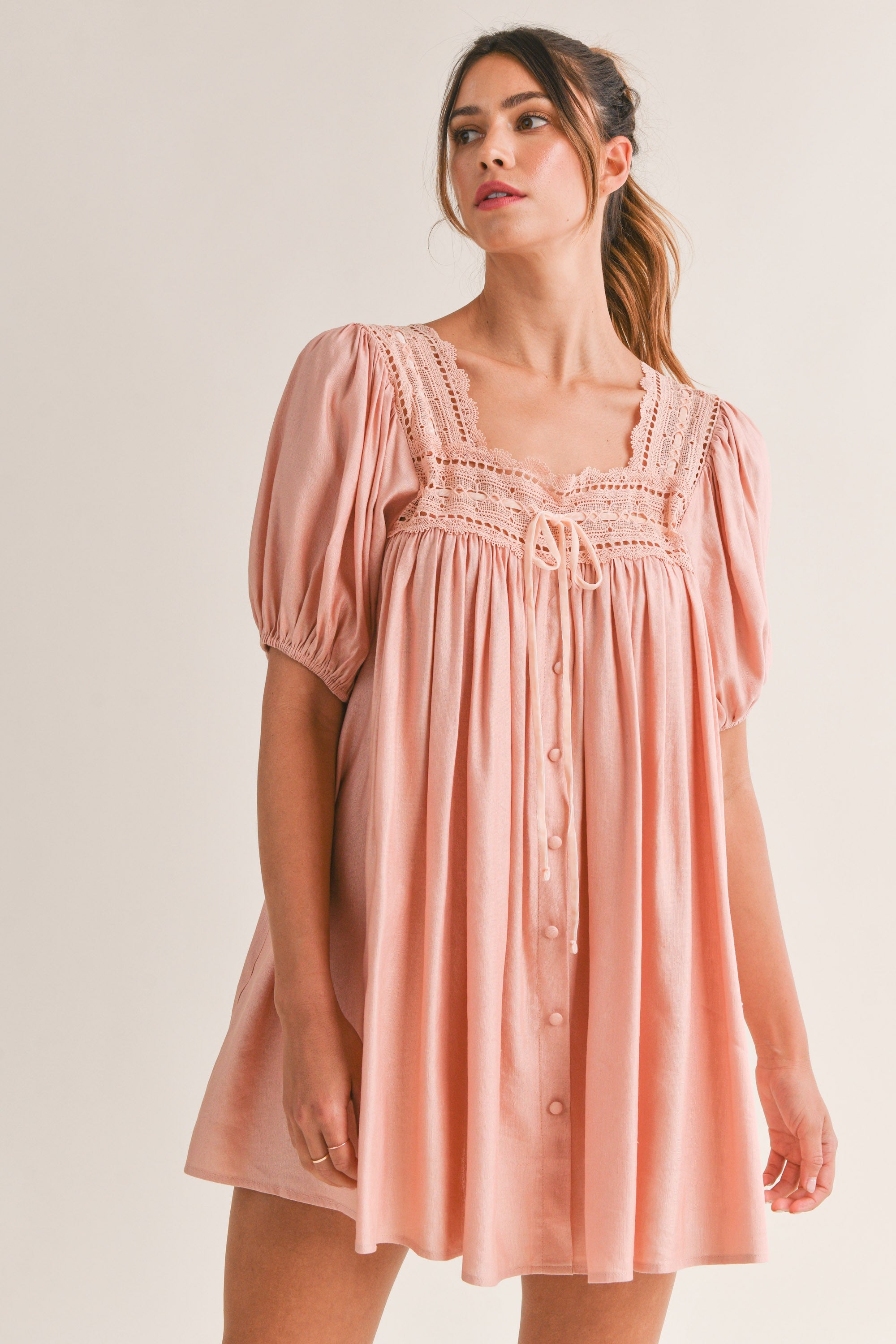 Emerie Eyelet Lace Mini Dress