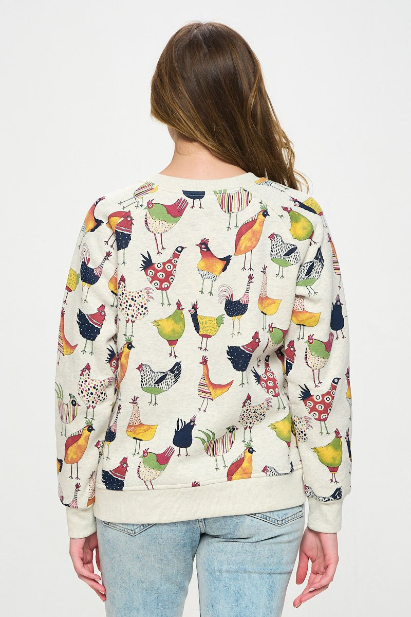 Scattered Rooster Sweatshirt