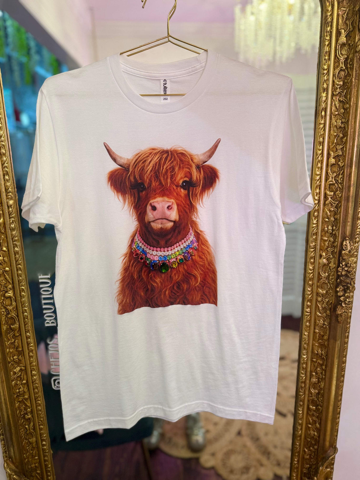 All Blinged Out Jeweled Animal Collar Tee