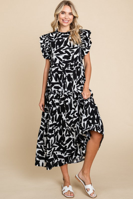 PLUS SIZE | Raven Layered Midi Dress