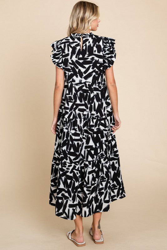 PLUS SIZE | Raven Layered Midi Dress