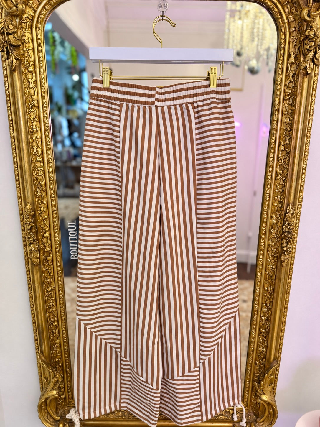 Easy Stripe Wide Leg Pants