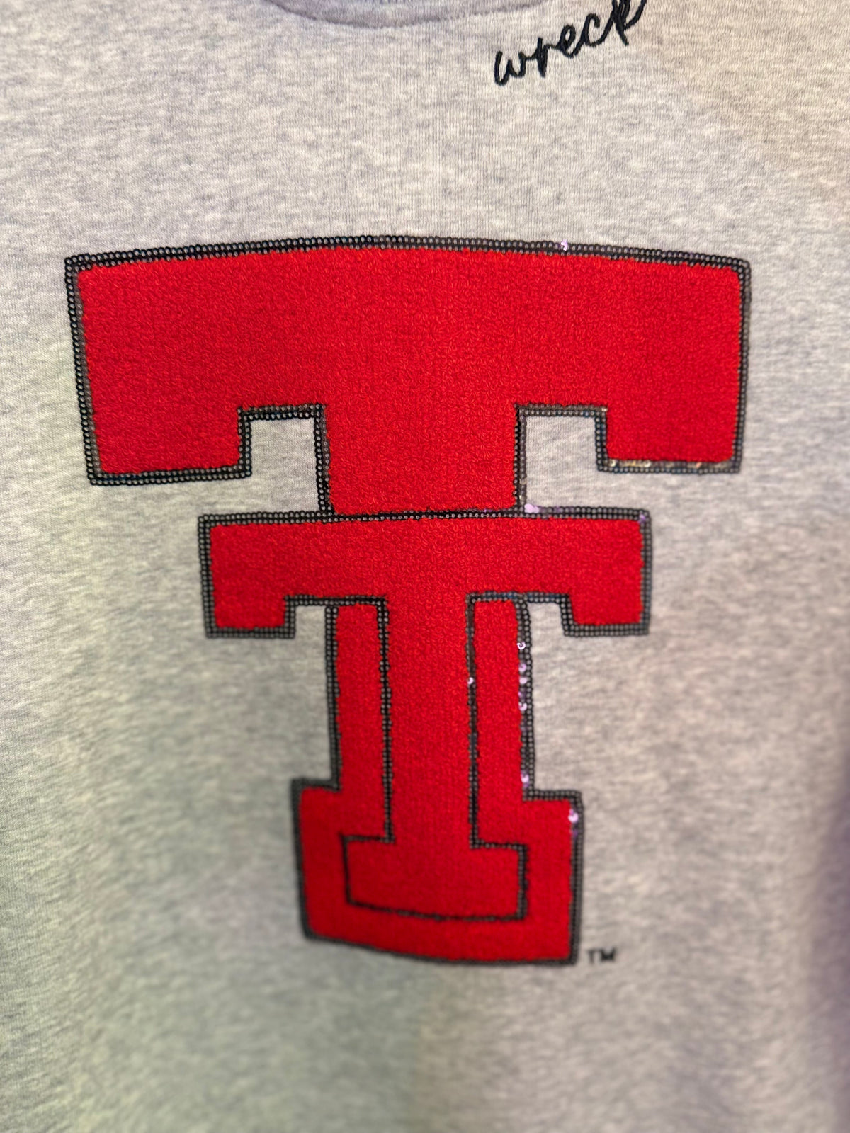 College Mock Neck Sequin Stripe Sweatshirt | Brianna Cannon